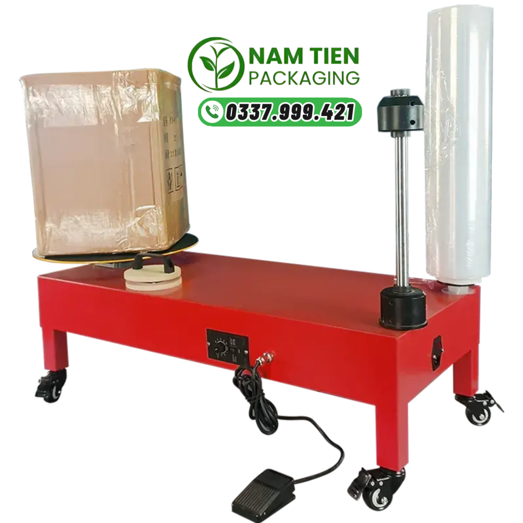 máy quấn màng co bán tự động Nam Tiến