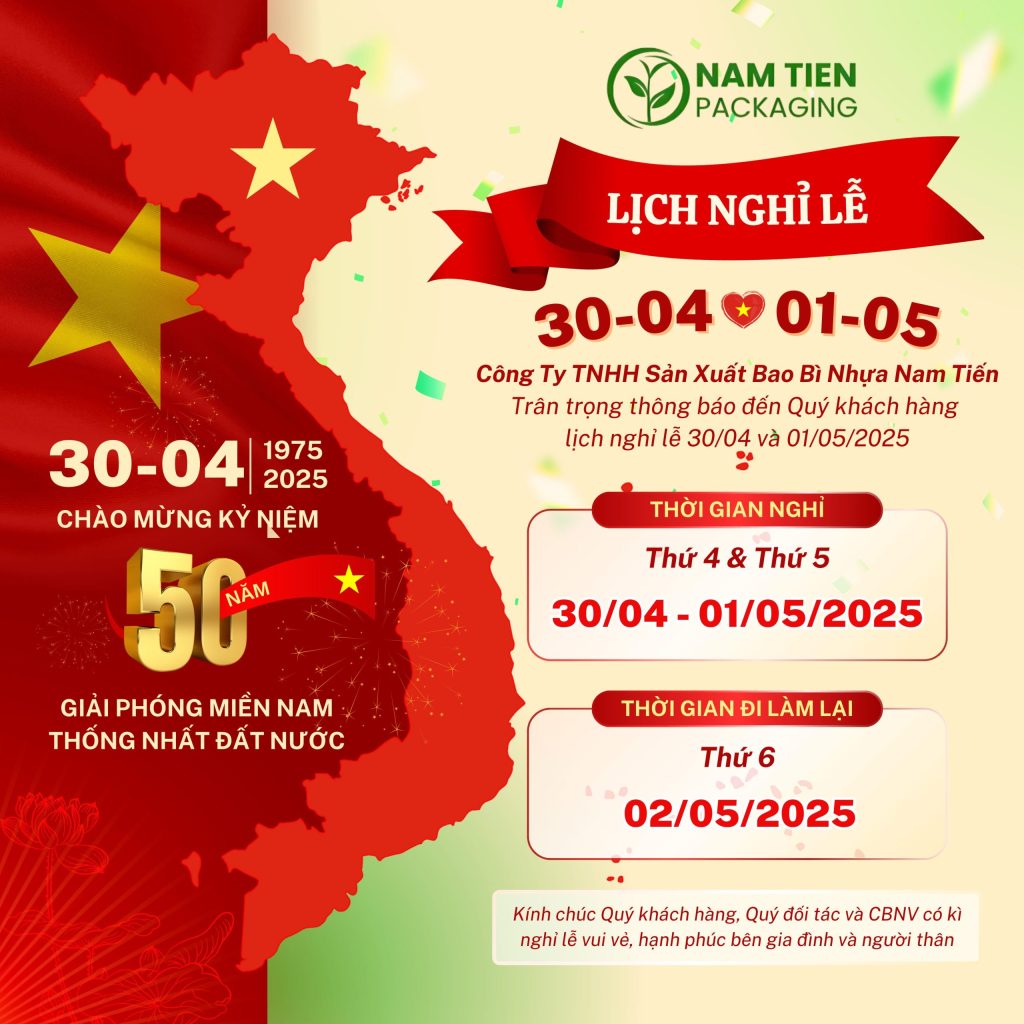 Thông báo lịch nghỉ lễ 30.04 Nam Tiến